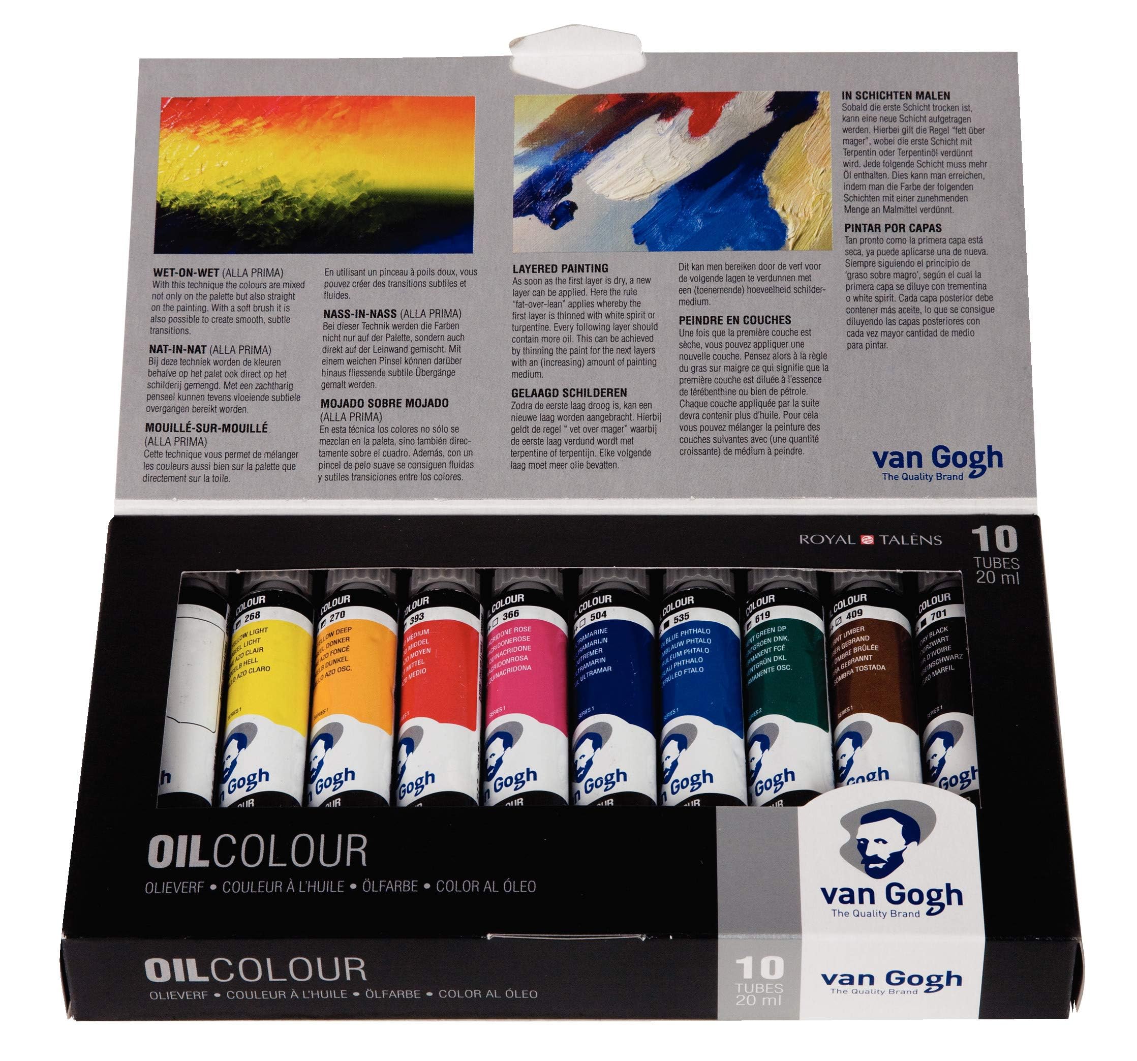(未使用･未開封品)　ターレンス 油絵具 ヴァンゴッホ 10色セット 紙箱入 T02C410 20ml(6号) ar3p5n1 Amazon | Van Gogh ターレンス 油絵具 ヴァンゴッホ 10色セット 紙箱入